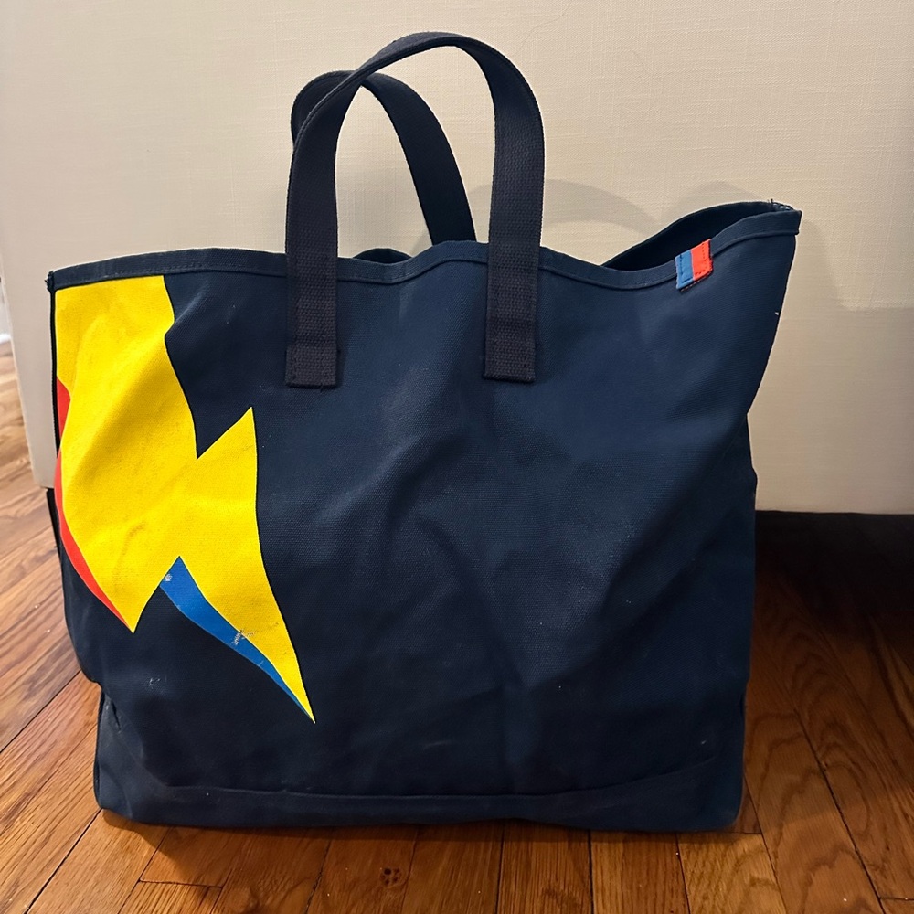 KULE Black and Yellow Lightning Tote Bag